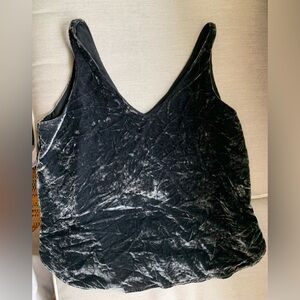 LOFT Gray Velvet Camisole Top